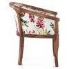 Florence Armchair in Carmine Cassia Colour and Teak Finish