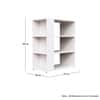 Hexa Engineered Wood Bookshelf Multipurpose Storage Rack in Frosty White Colour