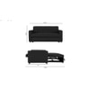 Medas 3 Pull Out Sofa Cum Bed In Black Colour