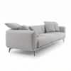 Regalon Low Profile 4 Seater Sofa with Slim Metal Legs Gray