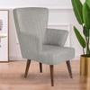 Melinoe Solid Wood Lounge Chair In Grey Colour