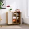 Hexa Engineered Wood Bookshelf Multipurpose Storage Rack in Giant Wood and Frosty White Colour
