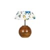Multicolor cotton with Natural Wood Table Lamp -1