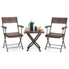 Masai Arm Chair Table Set (Dark Teak Finish)