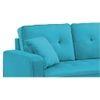 Jacob Solid Wood Sofa cum Bed in Turquoise