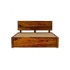 Esra Sheesham Wood Queen Size Bed Drawer Storage Honey OakOak Finish (60 x 78 inches)