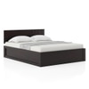 Kuba Solid Wood Queen Size Bed With Box Storage (Mahagony Finish)