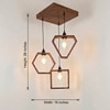 Clark Brown Solid Wood Cluster Hanging Light