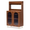 Stellar Multipurpose Storage Cabinet (Medium Size with Upper Shelf, Teak Brown)