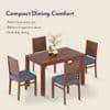 Atlas Solid Wood 4 Seater Dining Table With Atlas Dining Chair Set