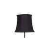 Iris Black Fabric Floor Lamp with Black Iron Base