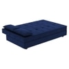 Merson 3 Seater Fold Out Sofa cum Bed  in Navy Blue Colour