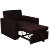 Bella One  Seater Pull Out Fabric Sofa Cum Bed Brown