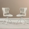 Tulip Swivel Dining Chair In Cream Colour