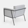 Metrix Metal Lounge Chair in Grey Colour