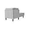 Lacrista Fabric Chaise Launger in Grey Colour