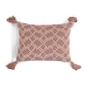 Gianna Dusty Coral  And Natural Cotton Cushion Cover 18X18 Inches