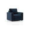 Apollo Compact Sofa (Colour : Cobalt, Cushion : Hard, Back Type : Regular, Seater : 2+1+1)