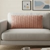 Colette Dark Coffee Cotton Knitted Cushion Cover 12X20 Inches