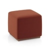 Tetra Ottoman In Umber Rust  Fabric
