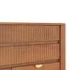 Toledo Solid Wood Chest of 6 Drawers In Amber Walnut Finish