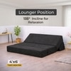 Sleep Spa Foldable 2 Seater Double Foam Fold Out Sofa Cum Bed in Grey Colour