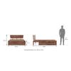 Marieta Solid Wood King Size Drawer Storage Bed In Teak Finish