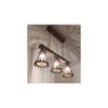 Funnel 3 Series Brown Solid Wood Cluster Hanging Light