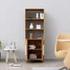 Hexa Engineered Wood Bookshelf Multipurpose Storage Rack in Giant Wood Colour