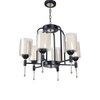 Eliante Chandelier, Mild Steel, 6 Light - Modern Ceiling Fixture For Living Room Or Dining Room