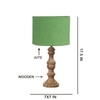 Devansh Green Jute  Table Lamp With  Wood Natural Base (7X17.5 Inches)-17