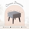 Zebra Fabric Wooden Stool in Black & White Color Set of 2