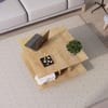 Hexa Engineered Wood Coffee Table With Metal Legs In Giant Wood