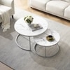 Luxurious Lustre Metal Nesting Coffee Table