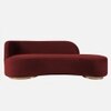 Maddox Velvet 3 Seater Sofa in Maroon Colour