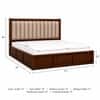 Tarang Solid Wood Compact King Bed Hydraulic Storage Provincial Teak Finish Mattress 72 x 72 Inches