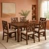 Globally Indian Anvaya Solid Sheesham Wood 6 Seater Dining Table Set 6 Chairs Beige