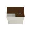 Ariana Study Desk with Shelves and Covered Storage cum Wire Extension Box in Ivory Coffee Walnut Colour
