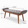 Epsilon Solid Wood Bench in Natural Finish