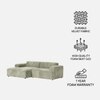 Sophisticated Wood Right Aligned 2-Seater With Upholstery Non Storage Sofa In White Colour