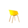 Kepler Brooks Modena Cafeteria Dining Chair in Yellow Colour
