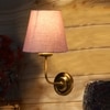 Devansh Metal Electric Wall Light in Gold Colour with Grey Shade Count of 1 Light