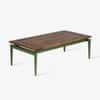 Chalet Teak Wood Coffee Table in Olive Green Colour