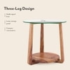 Jones Solid Wood Side Table in Teak Finish