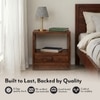 Siesta Solid Wood Bedside Table in Teak Finish