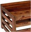 Kingsville Sheesham Wood Contemporary Square Coffee Table In Natural Teak Finish