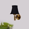 Devansh Gold Wall Mounted Lamp With Black Cotton Shade