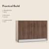 Alex 12 Pair Shoe Rack in Classic Walnut Finish