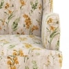 Genoa Wing Chair In Mustard Floral Colour