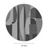 Handmade Round Wool Silk Rug Modern Abstract Grey 10 Feet Carpet
